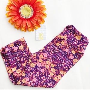 LulaRoe Floral Leggings OS NWT